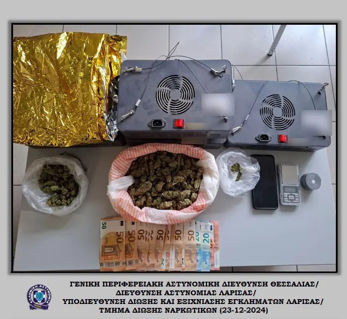 Σύλληψη για διακίνηση κάνναβης στη Λάρισα - Την καλλιεργούσε σπίτι του